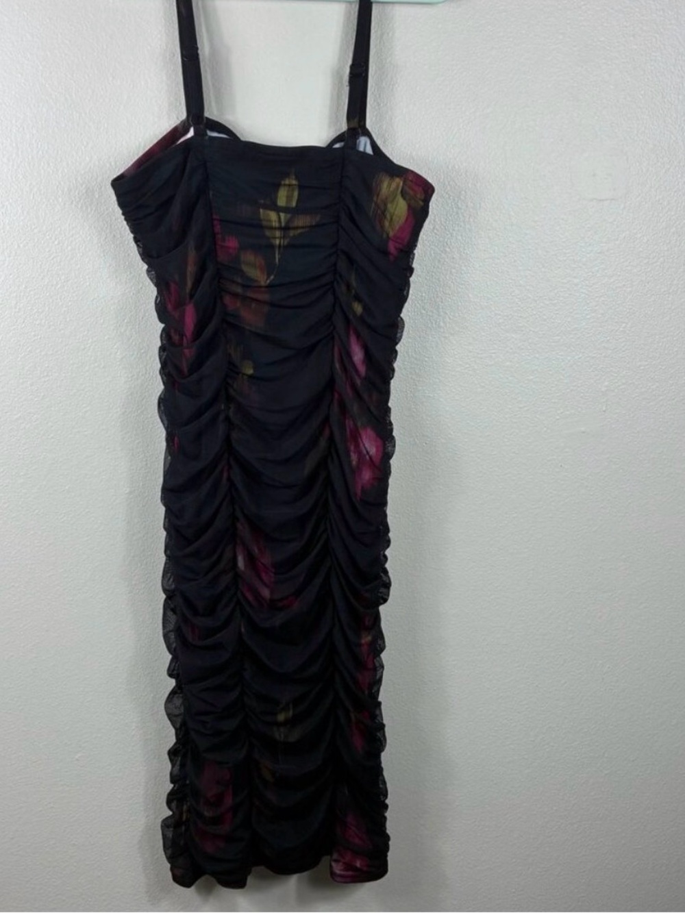 Torrid floral and black bodycon - Picture 2 of 2